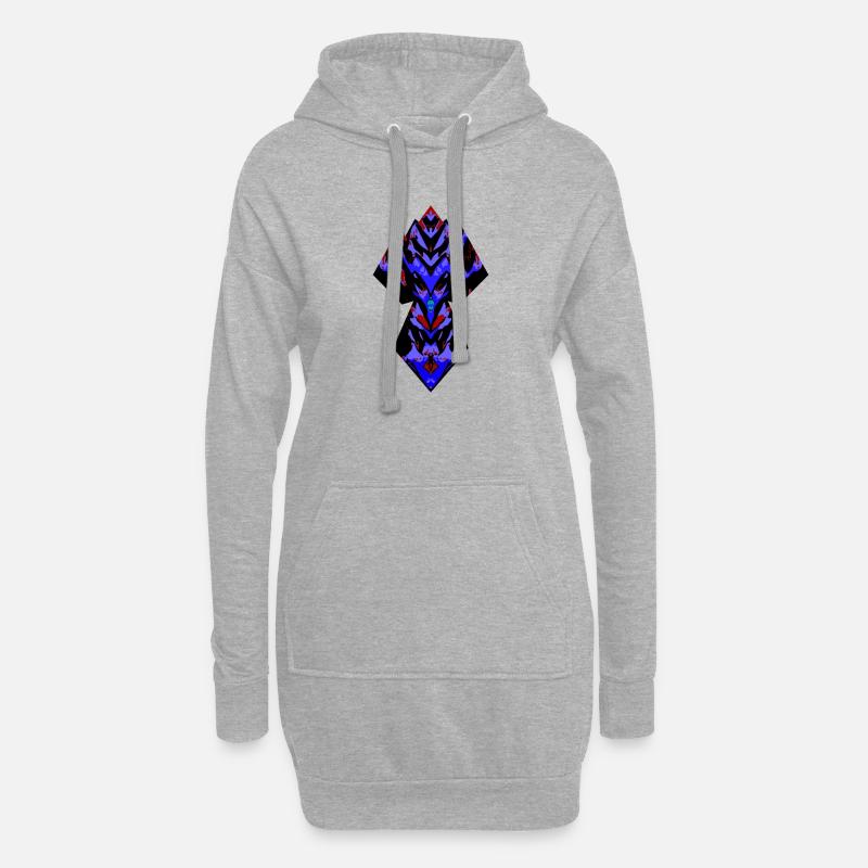 Error God, Black Sigil, Void Guardian - Hoodie-Kleid - Grau meliert