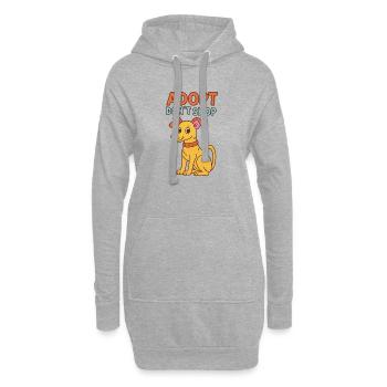 Adoptieren, nicht einkaufen, Welpe - Hoodie-Kleid - Grau meliert - Vorne