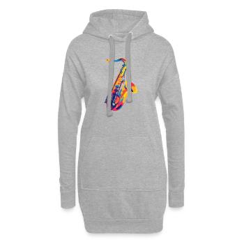 FarbSax PopsArt - Hoodie-Kleid - Grau meliert - Vorne