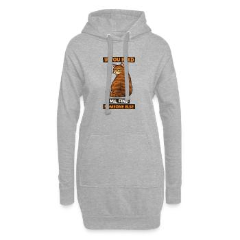 Si tu as besoin de moi, trouve quelqu’un d’autre, Cat - Sweat-shirt à capuche long Femme - gris chiné - Devant