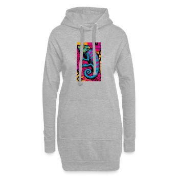 Chamäleon - Hoodie-Kleid - Grau meliert - Vorne