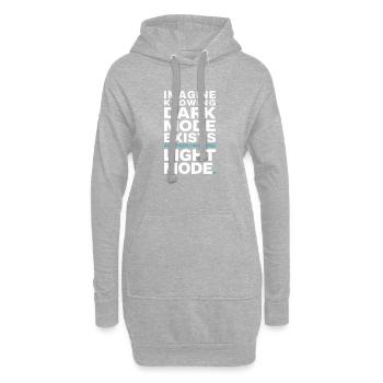 Le mode sombre existe Programmeur IT Nerd Coder Office - Sweat-shirt à capuche long Femme - gris chiné - Devant