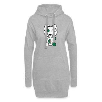 Foot Plush : Algery - Sweat-shirt à capuche long Femme - gris chiné - Devant