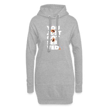 Du hast gerade Volleyball Bold serviert bekommen - Hoodie-Kleid - Grau meliert - Vorne