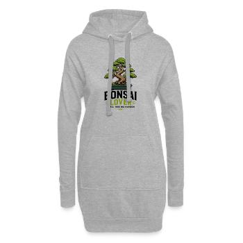Bonsaï Plante d’arbre Bonsaï Bonsaï Bonsaï - Sweat-shirt à capuche long Femme - gris chiné - Devant