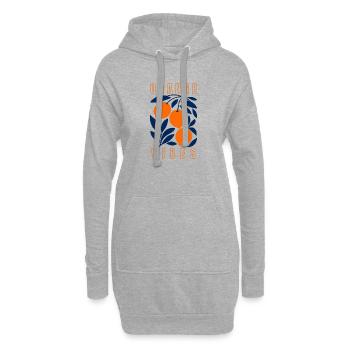 Orange Vibes - Hoodie-Kleid - Grau meliert - Vorne