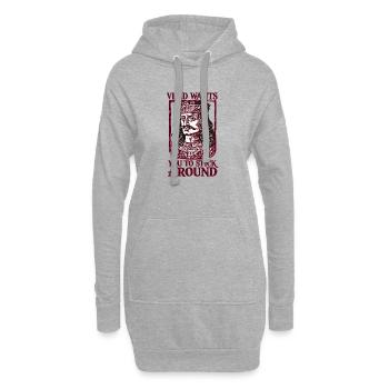 Vlad Wants You to Stay - Hoodie-Kleid - Grau meliert - Vorne