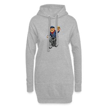Ostfriese Hamburger - Hoodie-Kleid - Grau meliert - Vorne