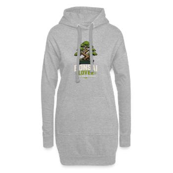 Bonsaï Plante Bonsaï Bonsaï Amoureuse Bonsaï - Sweat-shirt à capuche long Femme - gris chiné - Devant