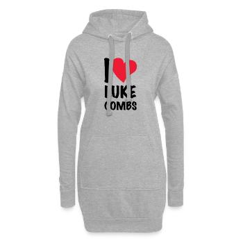 J’adore Luke Combs - Sweat-shirt à capuche long Femme - gris chiné - Devant
