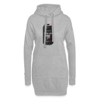 Crachat de fille gothique – Humour amer - Sweat-shirt à capuche long Femme - gris chiné - Devant