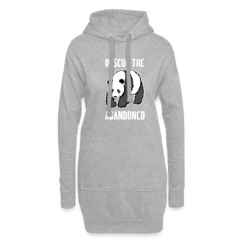 Rette den Panda Bear Tierheim Rette Tiere - Hoodie-Kleid - Grau meliert - Vorne