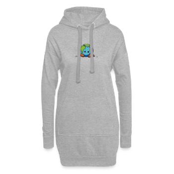 Terre de bande dessinée - Sweat-shirt à capuche long Femme - gris chiné - Devant