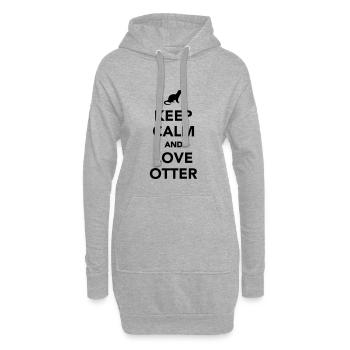 Otter - Hoodie-Kleid - Grau meliert - Vorne