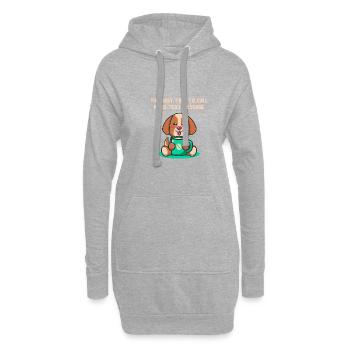 Beste Zeit, um keinen introvertierten Pun Antisozi - Hoodie-Kleid - Grau meliert - Vorne