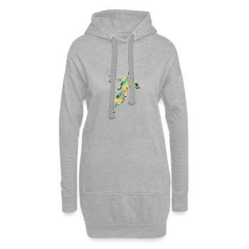 Basket-ball - Sweat-shirt à capuche long Femme - gris chiné - Devant