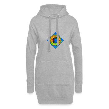 Sonnenblume - Hoodie-Kleid - Grau meliert - Vorne