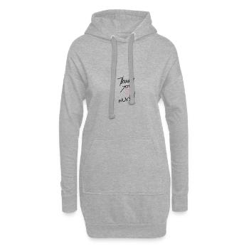 Thank you next Ariana Grande Merch - Hoodie-Kleid - Grau meliert - Vorne