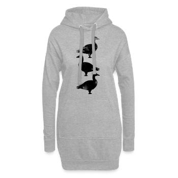 Ente Gans - Hoodie-Kleid - Grau meliert - Vorne