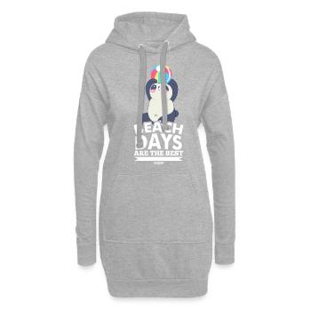 Kinder Panda spielt mit dem Ball - Hoodie-Kleid - Grau meliert - Vorne