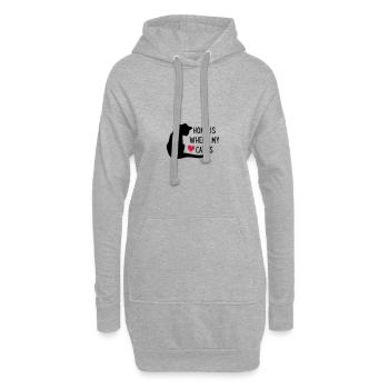 Cat - Hoodie Dress - heather grey - Front