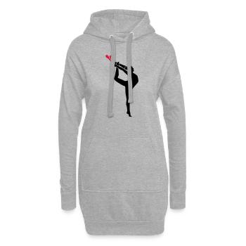 Gymnastik - Hoodie-Kleid - Grau meliert - Vorne