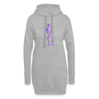 sax02 - Hoodie-Kleid - Grau meliert - Vorne