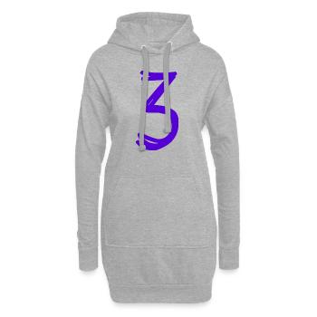 3 JAHRE. 3. JUBILÄUM. GEBURTSTAG 3 JAHRE. 3 - Hoodie-Kleid - Grau meliert - Vorne