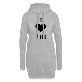 Triathlon Natation Vélo Course Marathon - Sweat-shirt à capuche long Femme - gris chiné - Devant