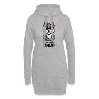 Lunettes de soleil loup Bande dessinée - Sweat-shirt à capuche long Femme - gris chiné - Devant