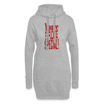 Vous êtes si spécial Cadeau Rouge - Sweat-shirt à capuche long Femme - gris chiné - Devant