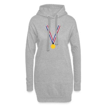 Médaille d'Or - France - Sweat-shirt à capuche long Femme - gris chiné - Devant