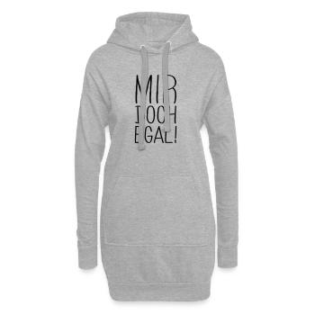 mir doch egal - Hoodie-Kleid - Grau meliert - Vorne