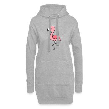 Flamingo - Hoodie-Kleid - Grau meliert - Vorne