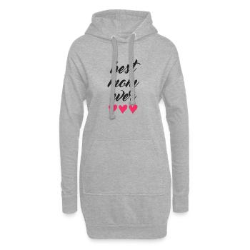 Beste Mutter aller Zeiten - Hoodie-Kleid - Grau meliert - Vorne