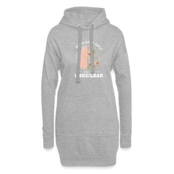 Jardin incurable Jardin Malade Jardinier Dictons Dames - Sweat-shirt à capuche long Femme - gris chiné - Devant