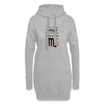 Scorpion Signe du zodiaque Scorpion - Sweat-shirt à capuche long Femme - gris chiné - Devant
