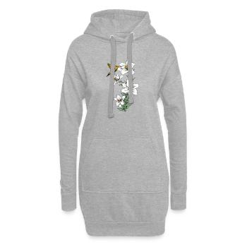 nature 2 - Sweat-shirt à capuche long Femme - gris chiné - Devant