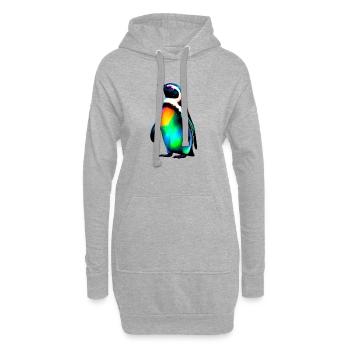 Pingouin - Sweat-shirt à capuche long Femme - gris chiné - Devant