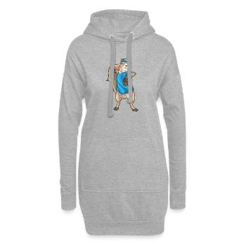 Gant de baseball Squirrel - Sweat-shirt à capuche long Femme - gris chiné - Devant