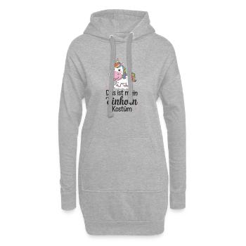 C’est mon costume de licorne - Sweat-shirt à capuche long Femme - gris chiné - Devant
