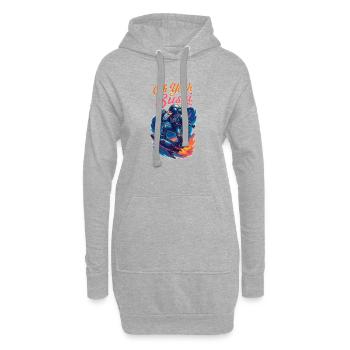 Sushi Astronaut Rakete Nigiri Geschenk - Hoodie-Kleid - Grau meliert - Vorne