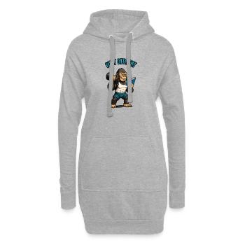 ANDERS GEBAUT - Sport Humor - Hoodie-Kleid - Grau meliert - Vorne