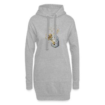 Clé d’or et conte de fées musical - Sweat-shirt à capuche long Femme - gris chiné - Devant