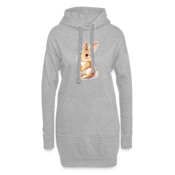 Hase - Hoodie-Kleid - Grau meliert - Vorne