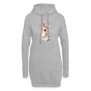 Hase - Hoodie-Kleid - Grau meliert - Vorne