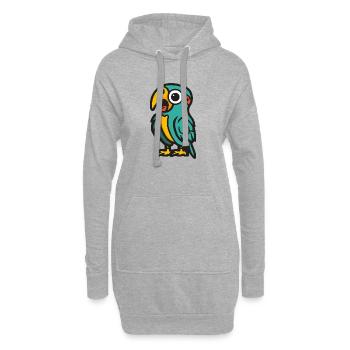 Papagai Halloween Zombie - Hoodie-Kleid - Grau meliert - Vorne