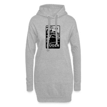 Rügen Insel Urlaub Erholung - Hoodie-Kleid - Grau meliert - Vorne
