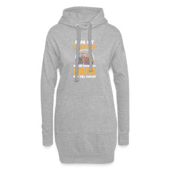 Agriculteur Ferme Agriculteur Agriculteur Papa Père Tracteur - Sweat-shirt à capuche long Femme - gris chiné - Devant