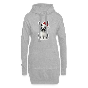 Bébé Lapin - Joyeux Noël - Sweat-shirt à capuche long Femme - gris chiné - Devant